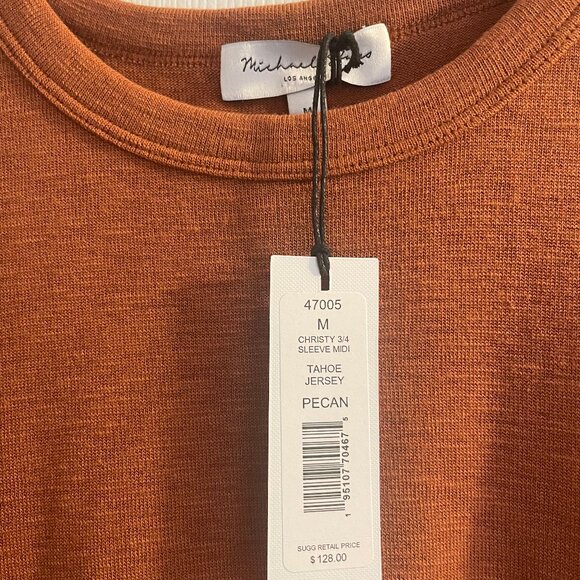 Michael Stars Christy midi dress in pecan, size M - Picture 5 of 5